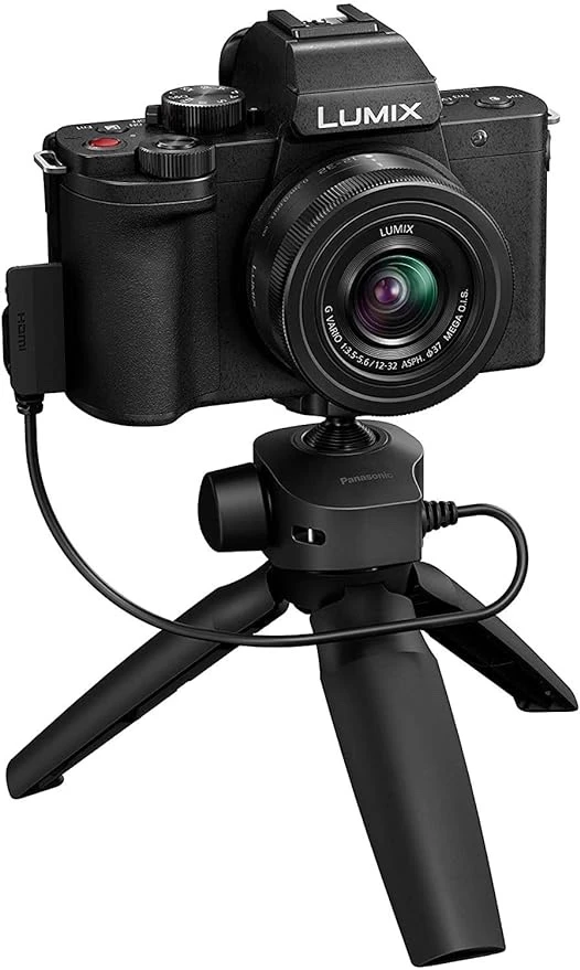 Panasonic Lumix G100 4K Mirrorless Vlogging Camera | Bluetooth Tripod Grip | Built-in Mic | 12-32mm Lens