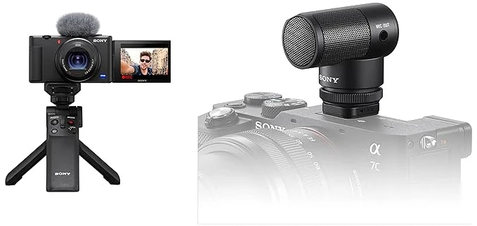 Sony Digital Vlog Camera ZV 1 | Black with Sony ECM-G1 Shotgun Microphone